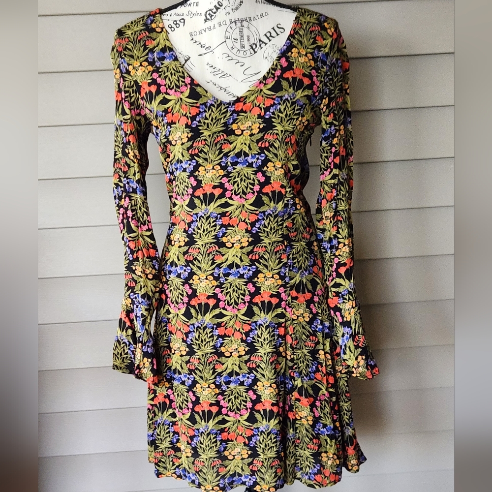 Old Navy Black & Floral Dress Sz 8